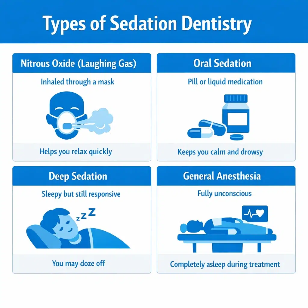 sedation dentistry types